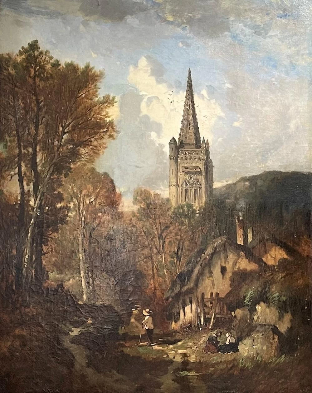 Villaggio con chiesa